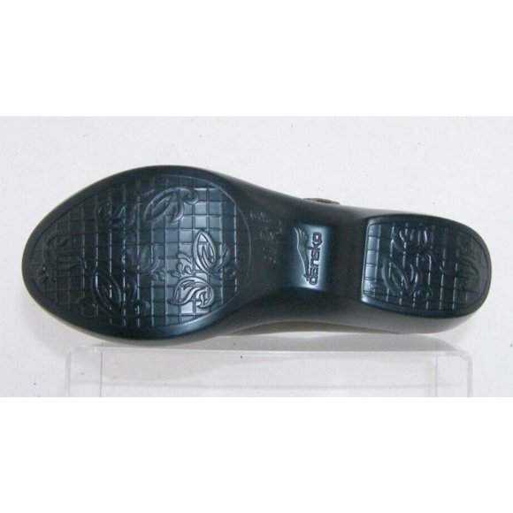 Dansko Ainsley bronze leather knot hook and loop mary jane clogs 8.5 EU 39 - Picture 9 of 11